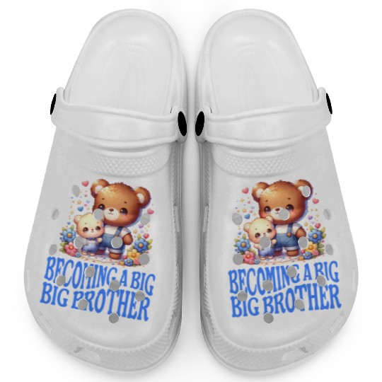 Soon I'll Be A Big Brother Cute Teddy Bears Clogs