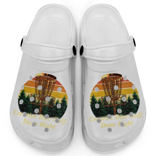 Creative Disc Golf Done Motivational Quote Golfer Clogs