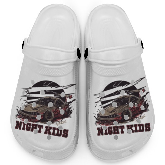 Trashy JDM Street Racer Night Kids Clogs
