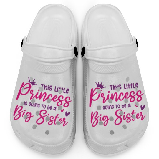 Little Princess Big Sister -Pregnancy Announcement Clogs