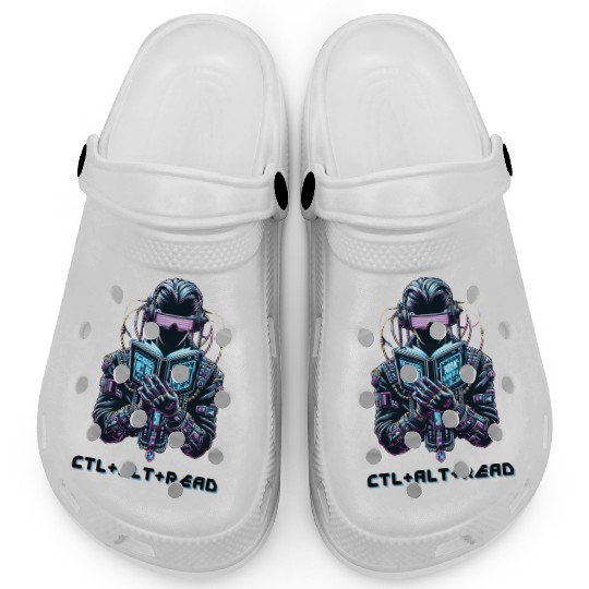 Ctl+ Alt + Read Y2K Reading Book Lover Gift Clogs
