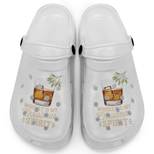 Whiskey Is My Christmas Spirit Cheer Clogs