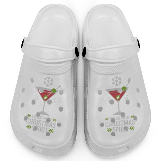 Filled With Christmas Spirit Festive Cocktail Clogs