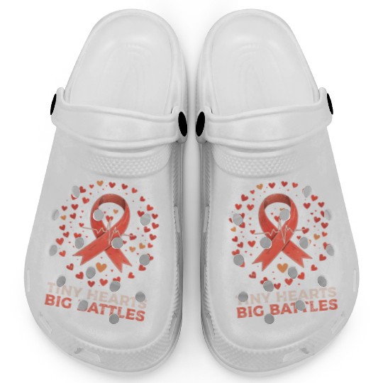 CHD Awareness Tiny Hearts, Big Battles Clogs