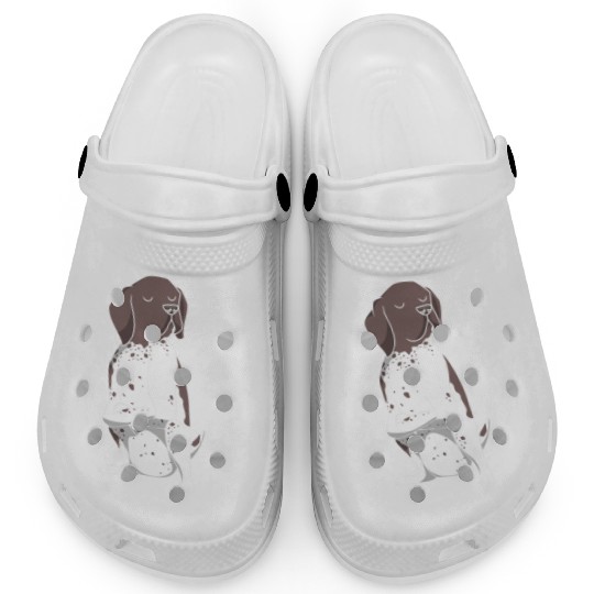 GSP Lovers Funny German Shorthaired Pointer Dog Clogs