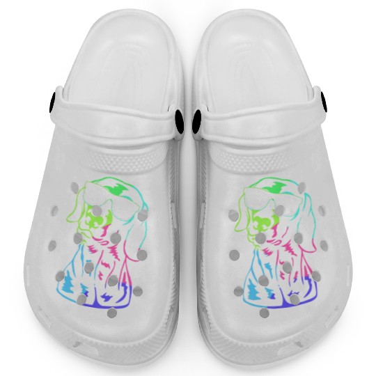 German Shorthaired Pointer GSP Dog With Sunglasses Clogs