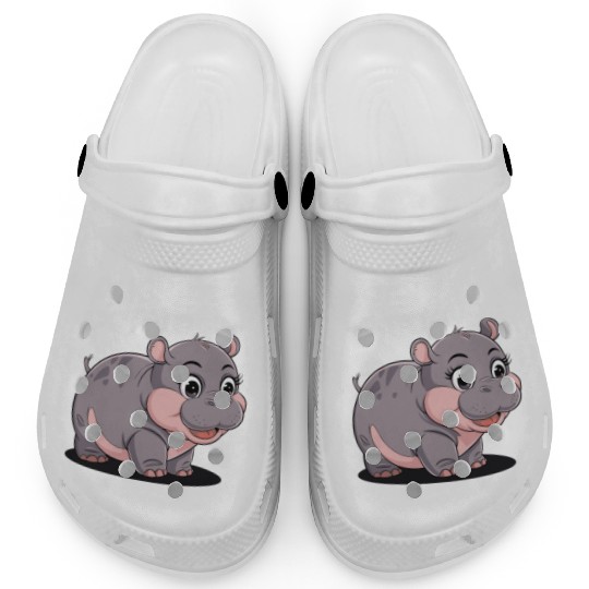 Moo Deng Angry Potato Hippo Fun Clogs