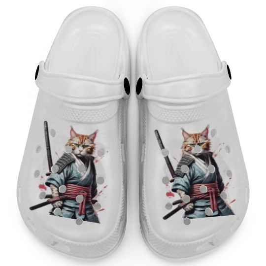 Fearless Samurai Cat Clogs