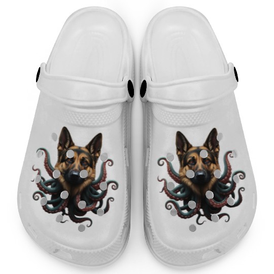 GERMAN SHEPHERD KRAKEN: DEEP SEA DEFENDER Clogs