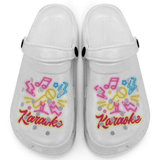 Karaoke Microphone Sheet Music Flash Clogs