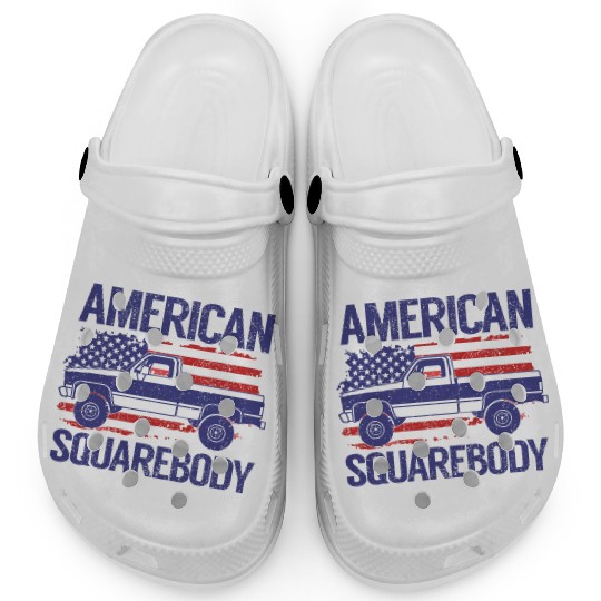 Classic C10 American Square Body Truck USA Flag Clogs
