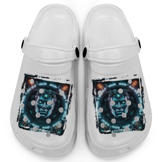 Zodiac sign Aquarius in cyberpunk era Future Clogs