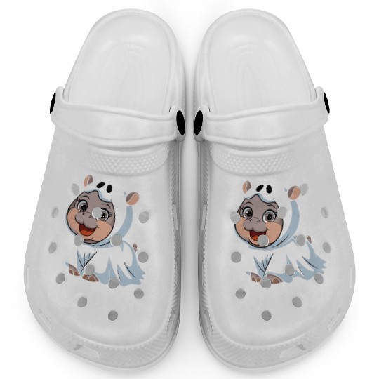 Boo Deng Hippo Ghost Costume Fun Clogs