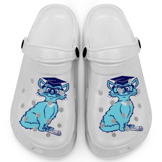 College Degree Cat School-leaving Certificate Pass Clogs