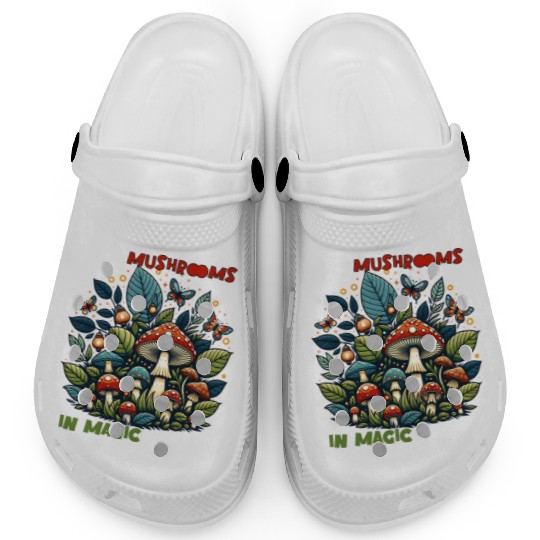 Mushroom in Magic Design Clogs