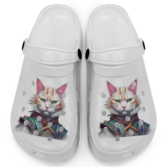 Samurai Cat Guardian Clogs