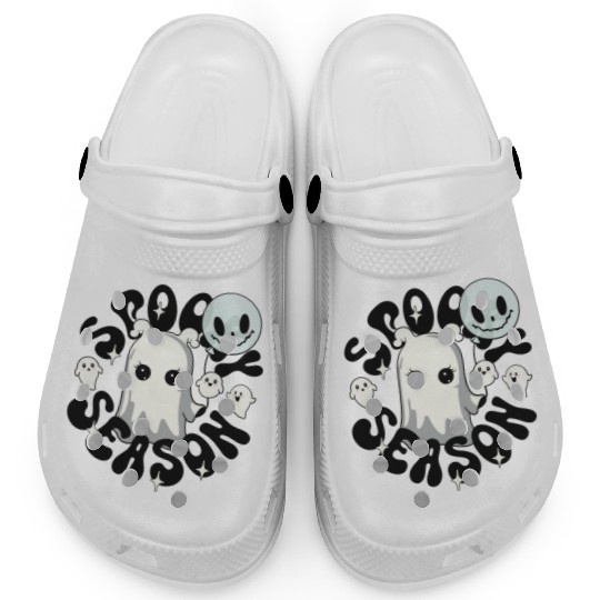 Halloween Ghosts Spooky Season Clogs