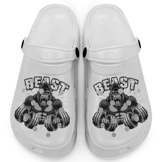 beast Gorille Musclé Body Builder Motivation Gym Clogs
