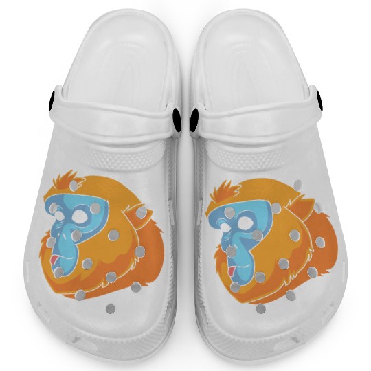 Monkey Lover Golden Snub Nosed Monkey Face Clogs