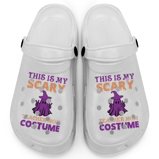 Scary Teacher Halloween Clogs Sublimation Designs