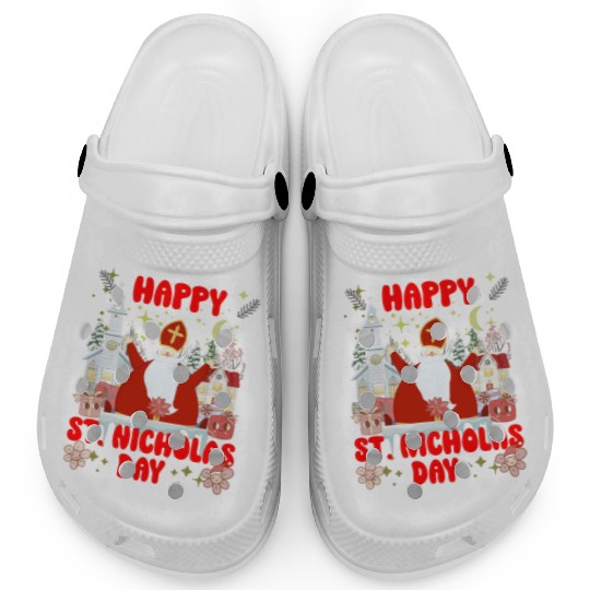 Happy saint Nicholas dayretro logo Clogs