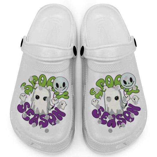 Halloween Ghosts Spooky Season Clogs