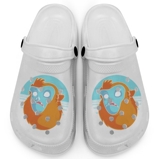 Funny Monkey Face Golden Snub Nosed Monkey Clogs