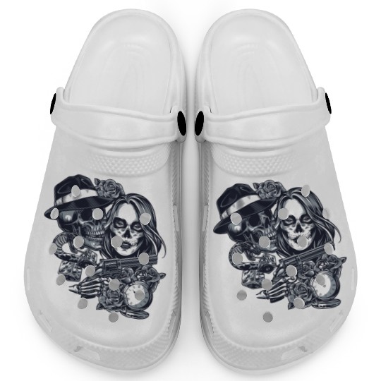Chicano Street Art Graphic Clogs