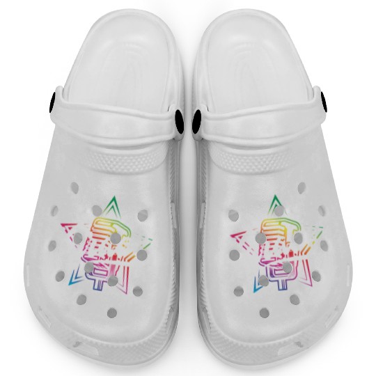 Colorful Karaoke Microphone Design Clogs