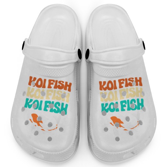 Retro Colorful Koi Fish Japanese Koi Carp Fish Clogs