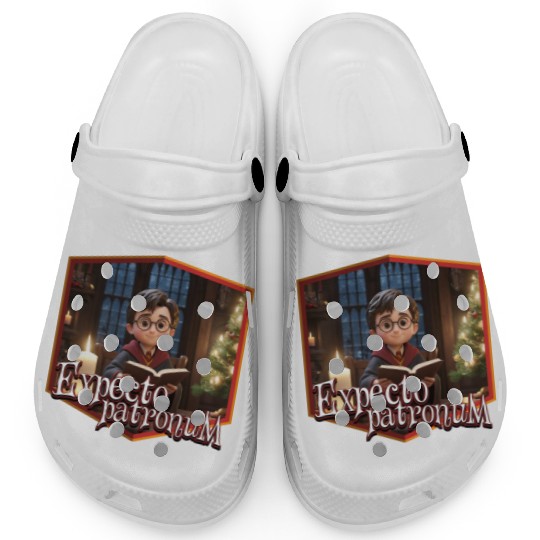 Magical christmas expecto patronum wizard Clogs
