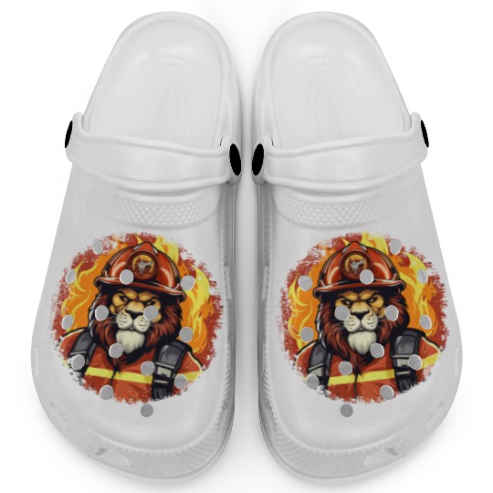 Firefighter Lion Clogs