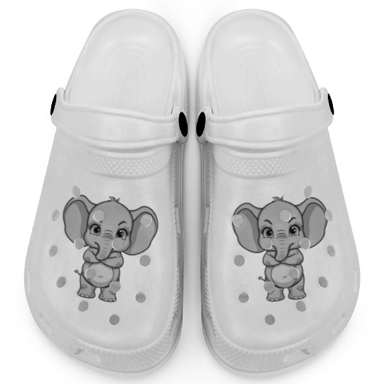 Humor Designs Funny Elephants Never Forget Clogs