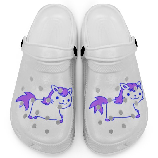 Little Pony Cat Face Little Small Horse Riding Fun Clogs