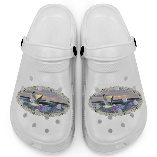 sea beach sunset seagull kitsch flashy magic Clogs