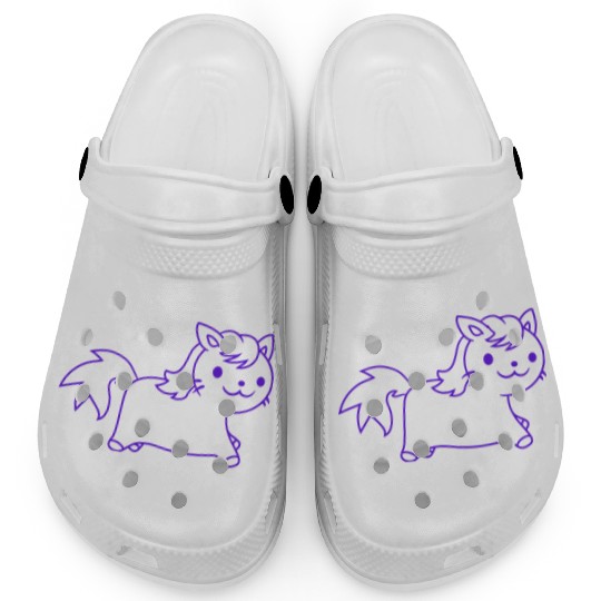 Little Pony Cat Face Little Small Horse Riding Fun Clogs