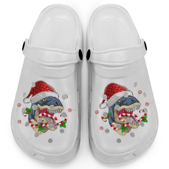 Santasaurus Rex Dinosaur xmas Santa Hat Santa Hat Clogs