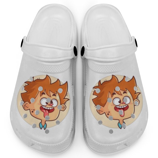 Funny Clogs Fun Loving Face Silly Stick-Out