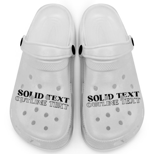 Solid Text, Outline Text | Clogs Design
