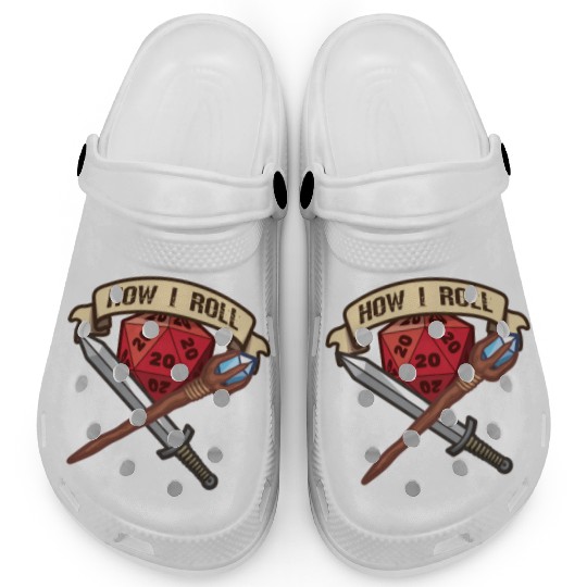 RPG Gaming How I Roll Adventure Magic Dungeon Clogs