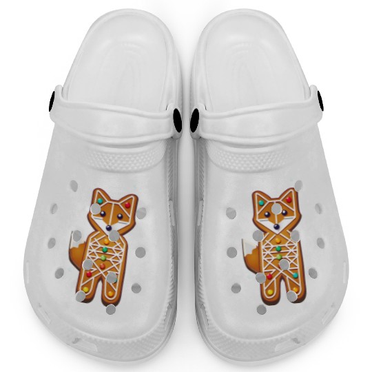 Fox gingerbread style - creative Christmas motif Clogs
