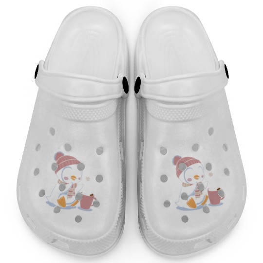 Penguin Love Winter Wonderland Cozy Vibes Clogs