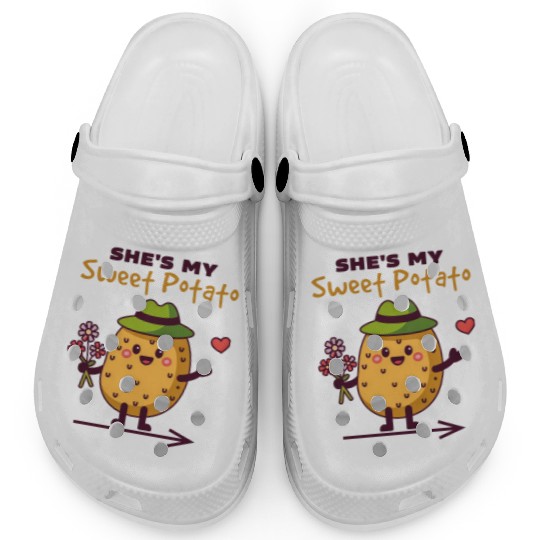 She's My Sweet Potato Funny Matching Couples Clogs