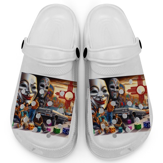 New Mexico Zia Symbol Clogs