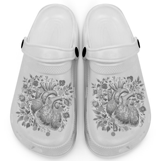 Botanical Heart Artistic Anatomy 2 Clogs