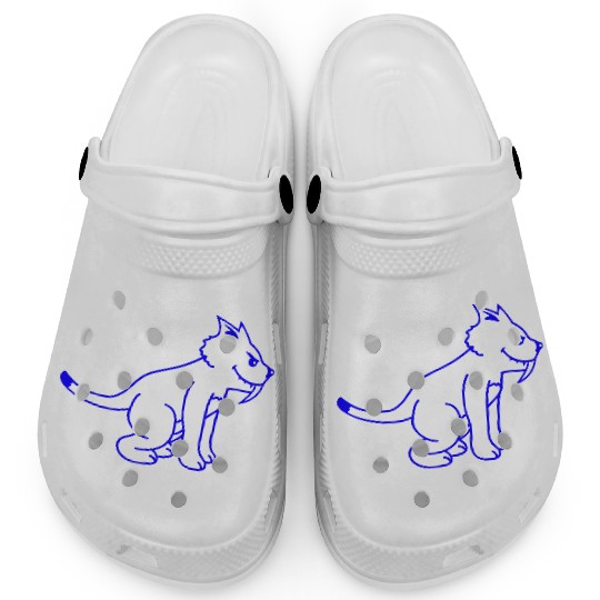 Bad Wild Cat Sabre Tooth Tiger Long Teeth Tiger Clogs