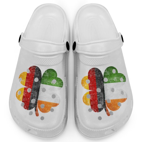 German Irish Shamrock Germany Ireland Flag Clogs