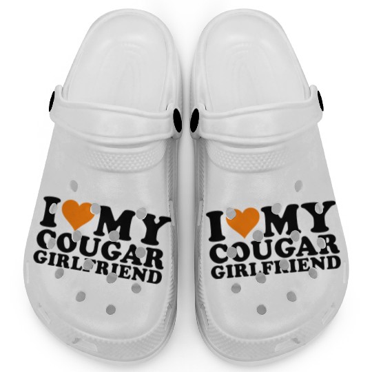 I Love Cougars Cougar Humor Valentine's Day 1WH2 Clogs