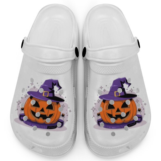 Witchy Jack-O'-Lantern Clogs