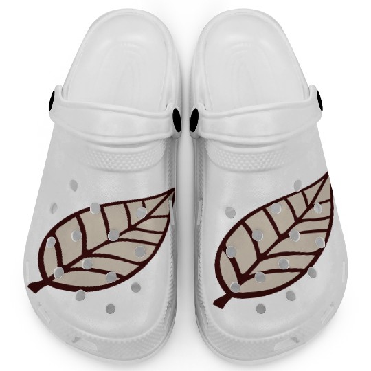 Small Pretty Leaf Brown Autumn Eco Tree Cool Leaf Clogs